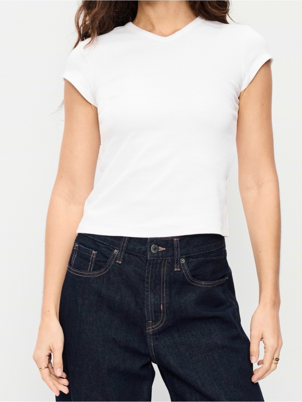 Old Navy Women Snug High V-Neck T-Shirt (Size: XL)